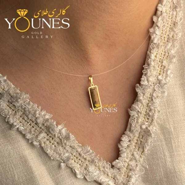 آویز طلا سنگی کلسیت